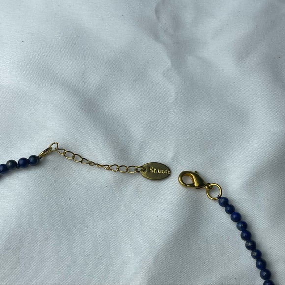 Stauer blue lapis lazuli with gold accent beads necklace - Picture 4 of 5